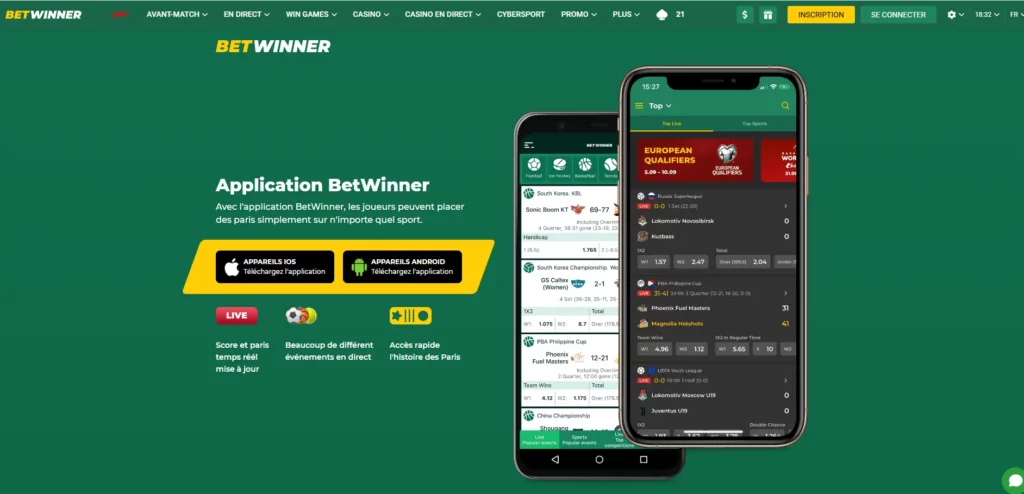 Betwinner télécharger APK